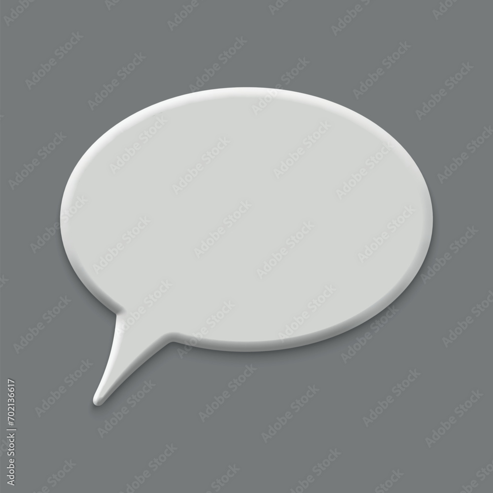 3D speech bubble icon, isolated on background. 3D speech bubble icon, isolated on background.