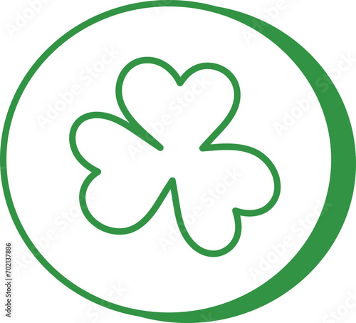 coin st. pratick's day outline