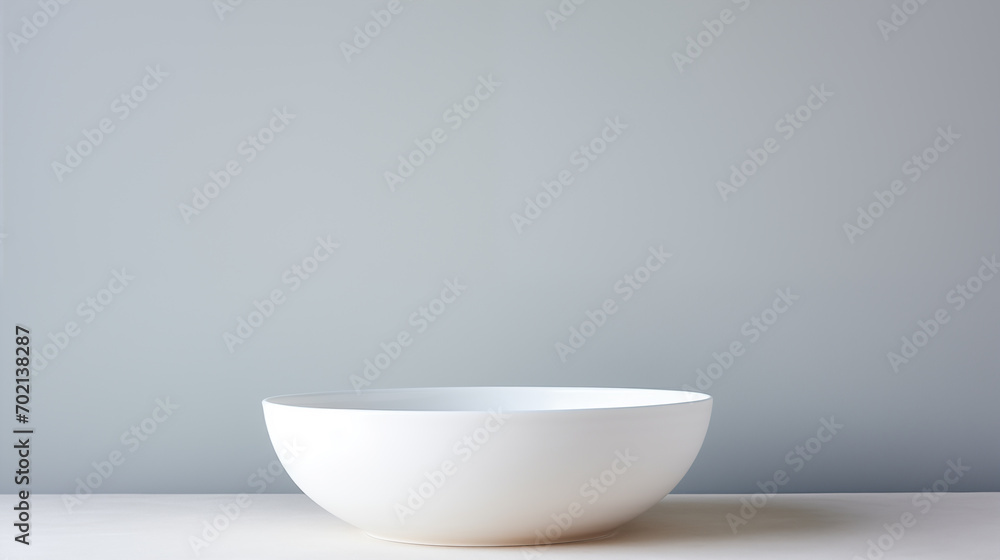 a simple white bowl against a soft grey background, embodying minimalism, cleanliness, and modern design aesthetics. a simple white bowl against a soft grey background, embodying minimalism, cleanliness, and modern design aesthetics.