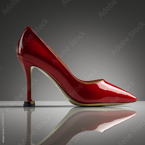 Scarpe rosse da donna. Ai generated. photo