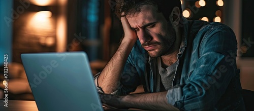 Business stress and man wit...
