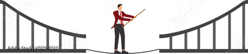 Risk, Tightrope, Tightrope Walking, Morality, Walking, Businessman