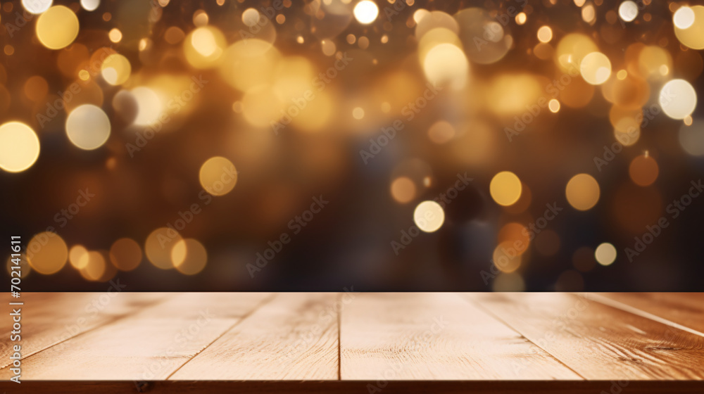 Empty wooden table top