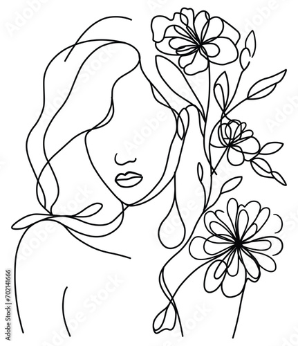 woman flowers grace