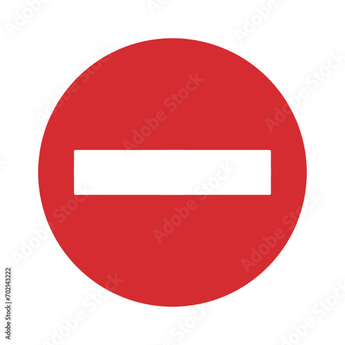 no entry sign no allowed sign icon prohibit ban warning stop vector illustration isolated on transparent and white background