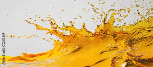 Flying splash yellow liquid...