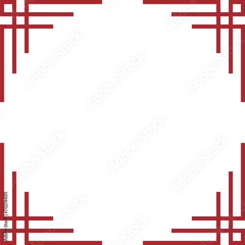 Simple Chinese style frame Red 
