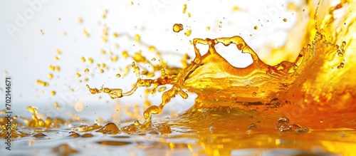 Flying splash yellow liquid...