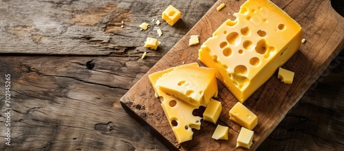 Block of hard cheese on cut...