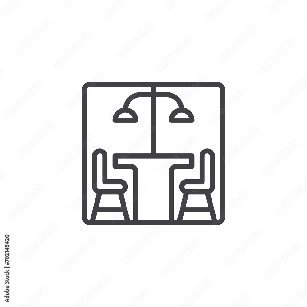 Coworking space line icon Coworking space line icon
