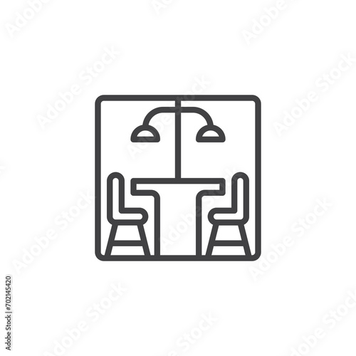 Coworking space line icon