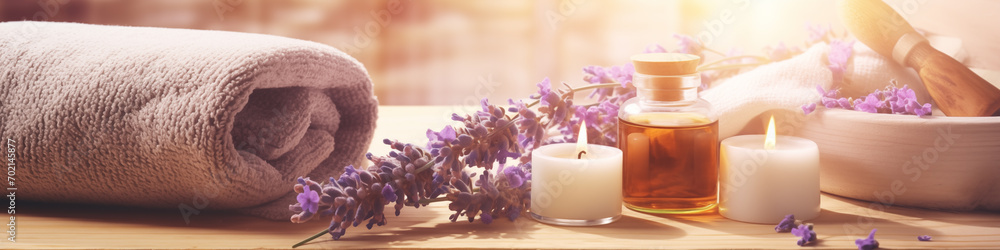 spa still life with towel and candle spa still life with towel and candle