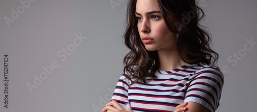 Displeased young beautiful ...