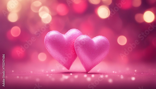Pink heart. Background. Design for Valentine's Day. Generative AI