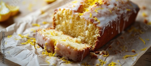 Classic lemon pound cake wi...