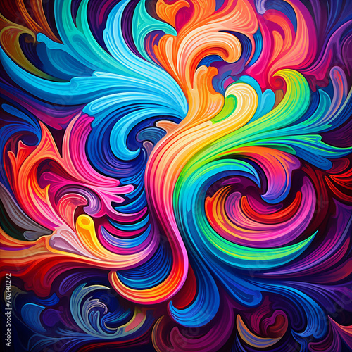 Vibrant Neon Swirls