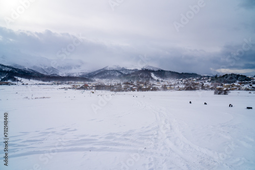 View of Bakuriani, winter resort in Georgia