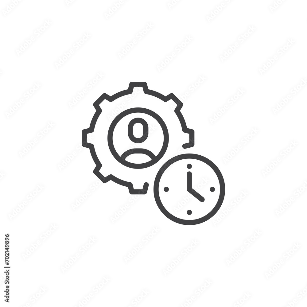 Productivity and efficiency line icon. Productivity and efficiency line icon.