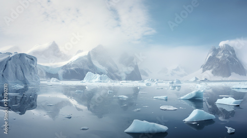 Amazing frozen landscape in Antartica