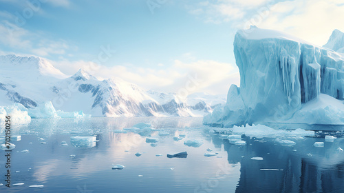 Amazing frozen landscape in Antartica