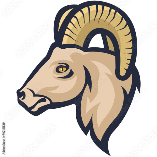 Mountain Goat Vector Icon