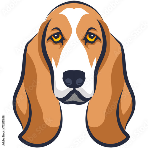 Basset Hound Vector Icon