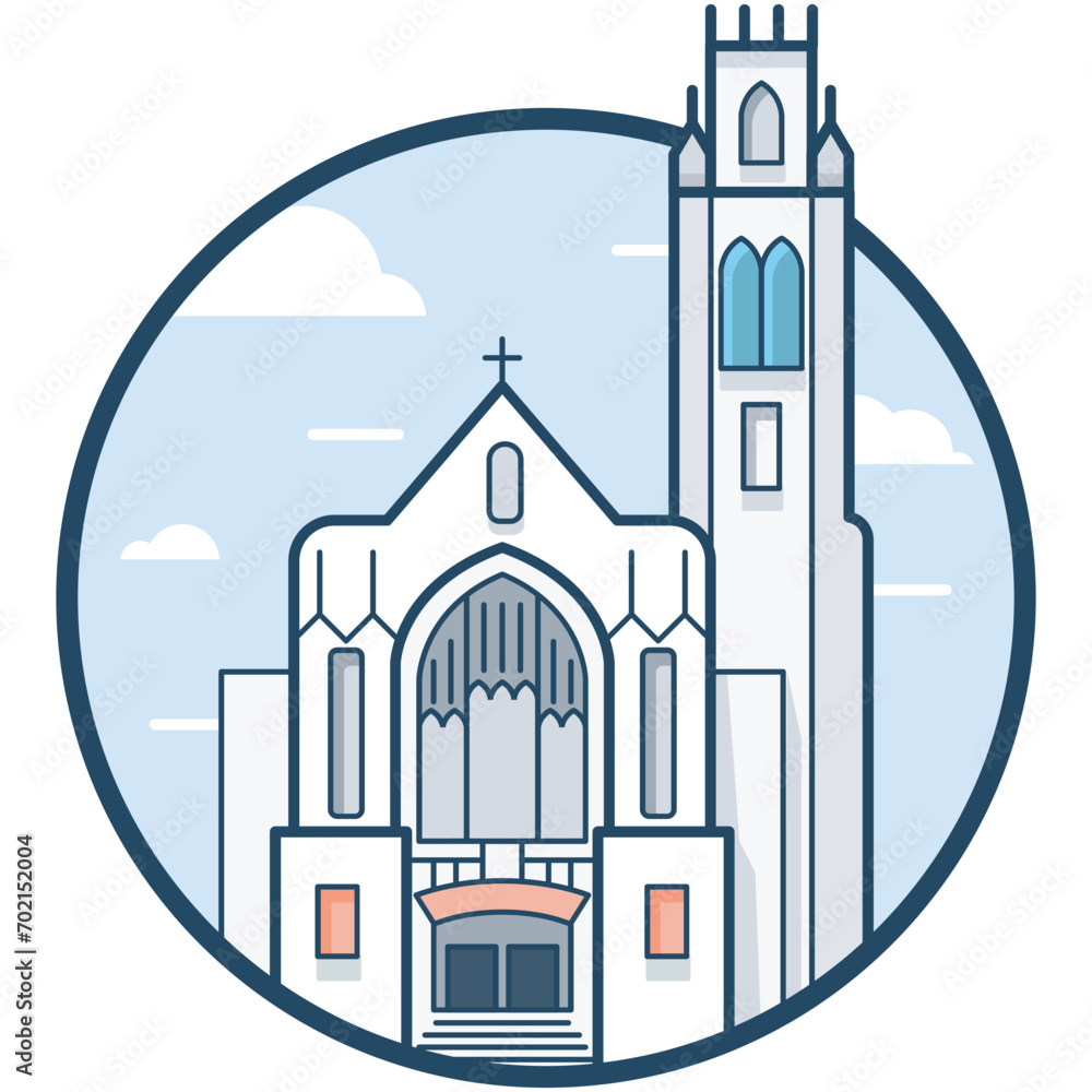 Augustine Church Vector Icon