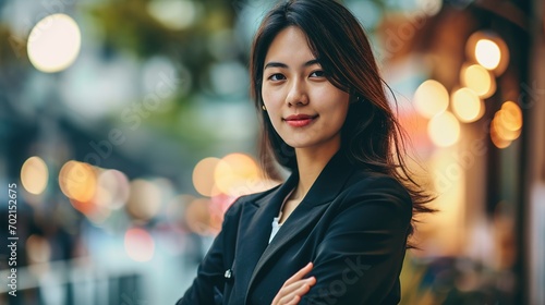 Business, finance and employment, female successful entrepreneurs concept. Confident smiling asian businesswoman