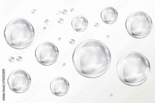 Soap air bubble on white background photo
