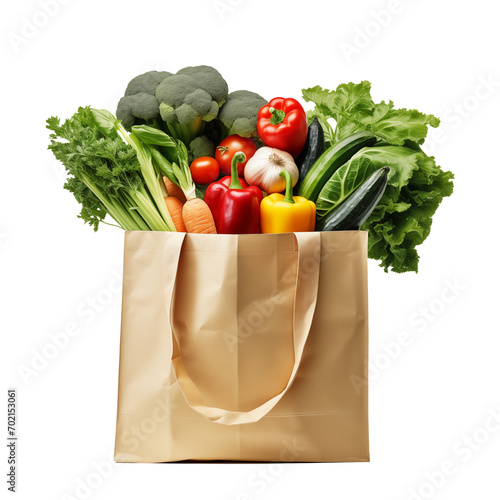 bag with vegetables isolated on transparent background Remove png, Clipping Path, pen tool