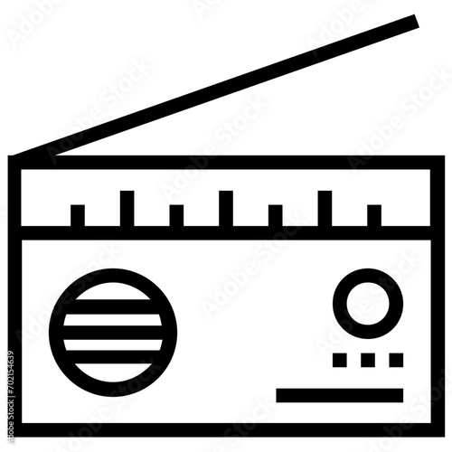 Radio Line Vector Icon