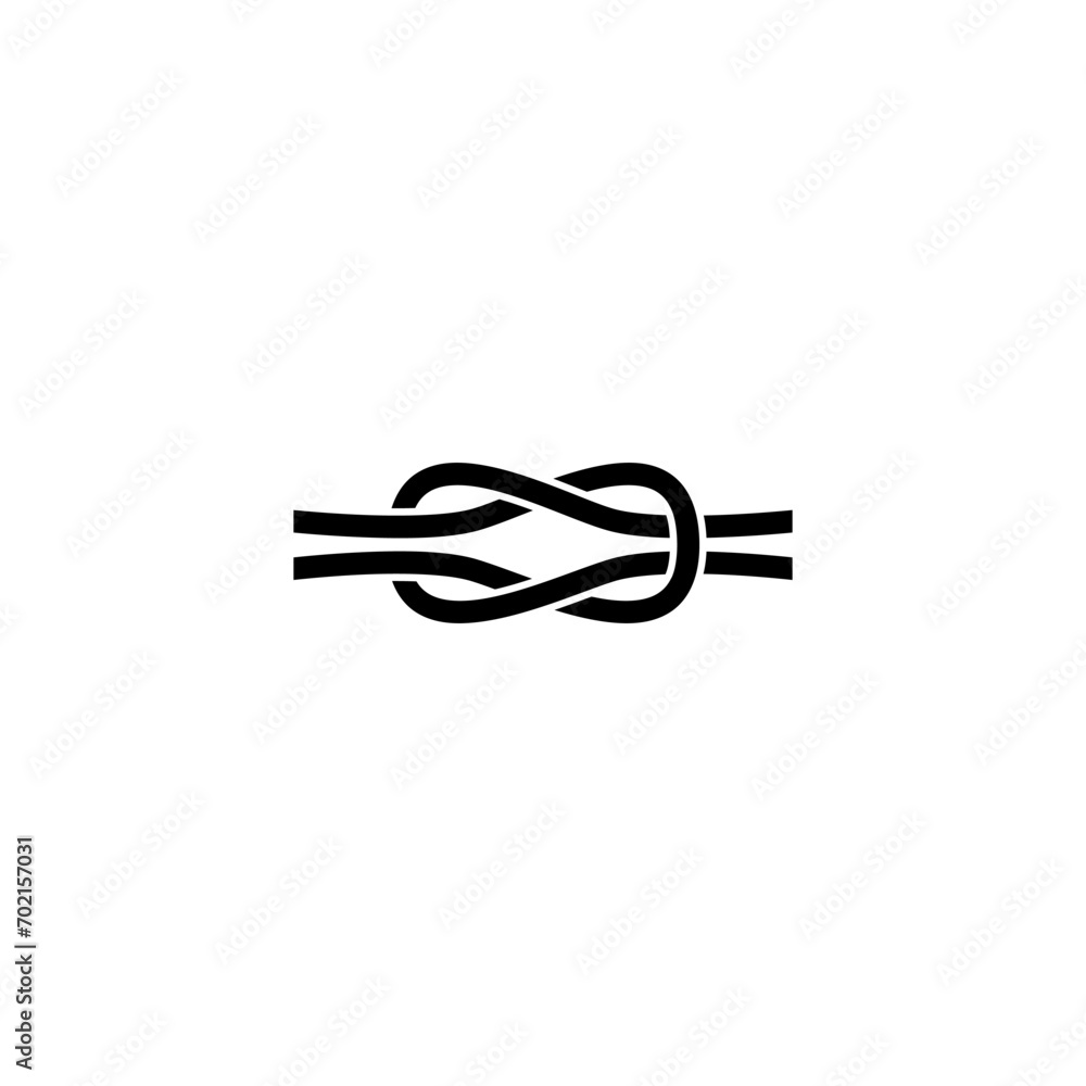 Sailor knot icon. Nautical rope infinity sign isolated on white background Sailor knot icon. Nautical rope infinity sign isolated on white background