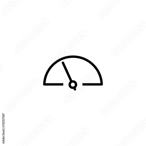 Speedometer icon with arrow isolated on white background