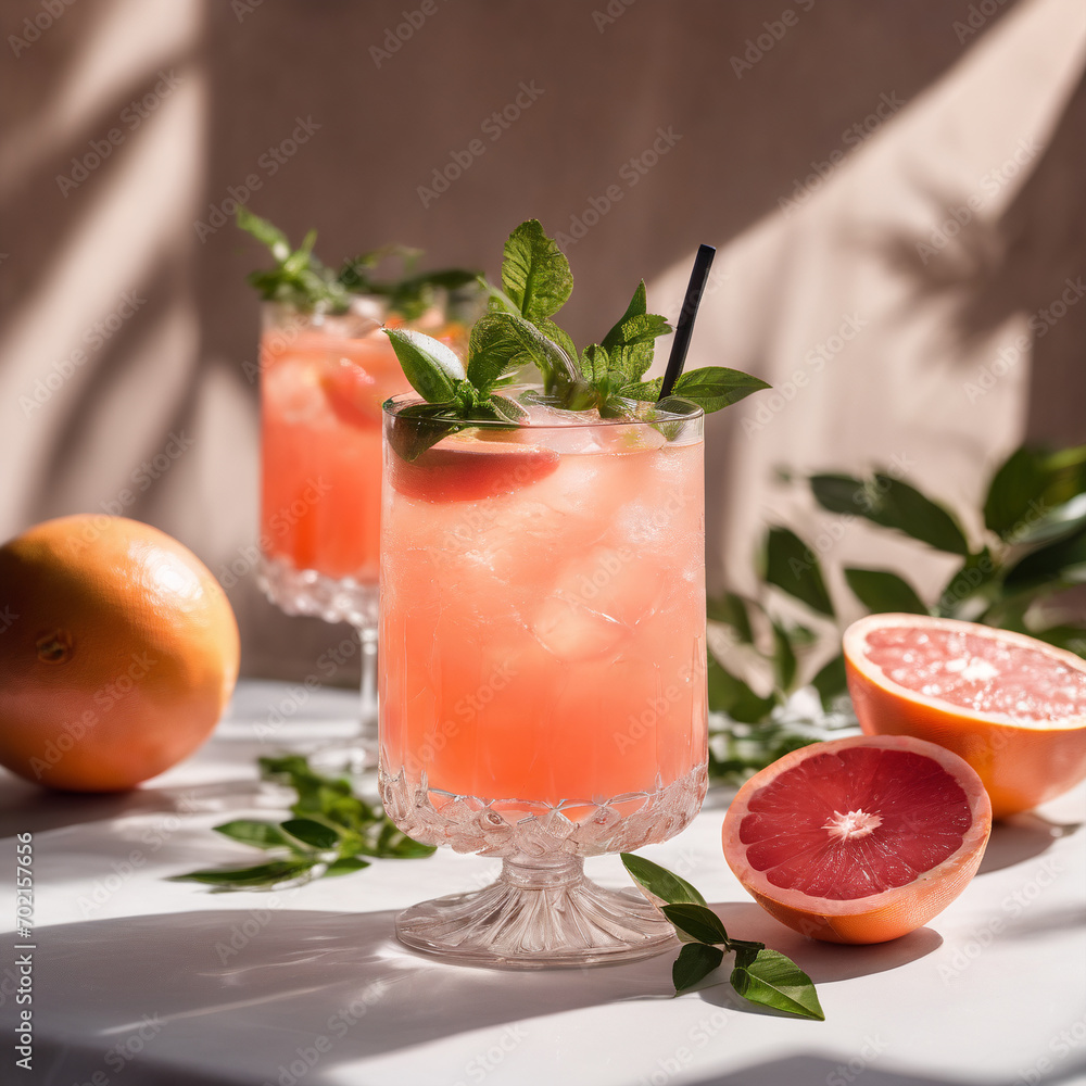 Delicious Grapefruit Refreshing Cocktail - Citrus Bliss Delicious Grapefruit Refreshing Cocktail - Citrus Bliss