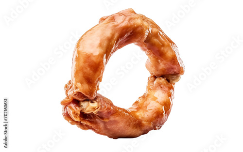 Realistic Chicken Leg Ring On Transparent Background.