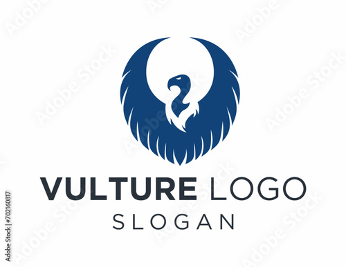Logo about Vulture created using the CorelDraw application. on a white background.
