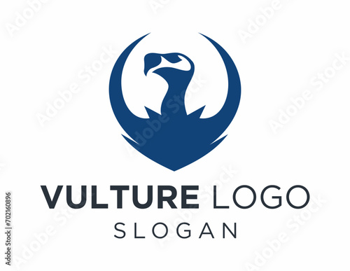 Logo about Vulture created using the CorelDraw application. on a white background.