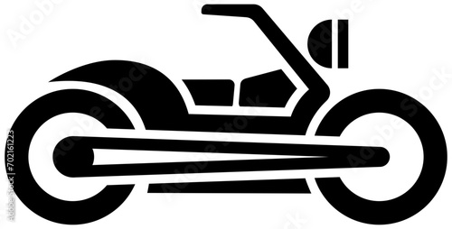 Motorcycle icon. Scooter silhouette. Delivery, traffic, logistics and speed concept