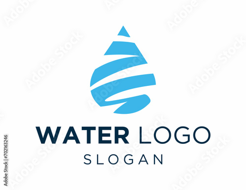 Logo about Water created using the CorelDraw application. on a white background.