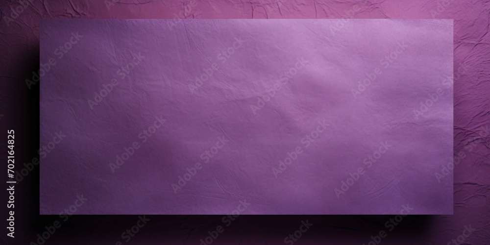 抽象的な横長テンプレート。深い紫の背景の中央に紙の質感の長方形