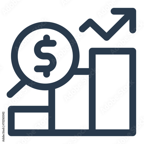Informative Chart Icon for Data Visualization