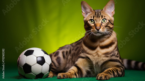 Football bengal cat