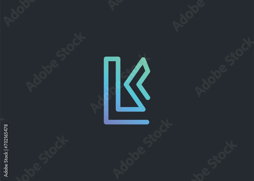 Free Download Letter K L monogram logo design vector template - GFXLoad