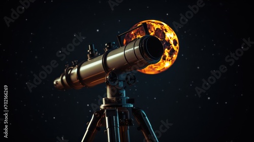 Beautiful telescope against the backdrop of space