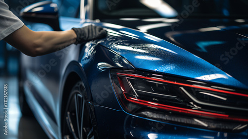 Glass coating in a series for car