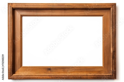 Wooden Picture Frame isolated on white