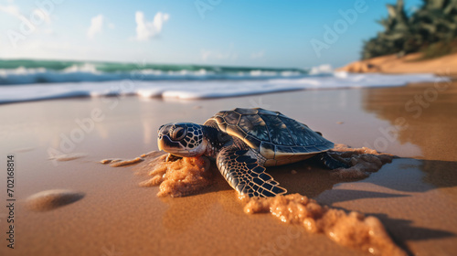 Sea turtle seen at Oscoda Sea Turtle Conservation © Natia