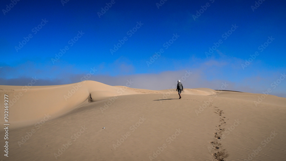 The landscape of Khenifiss National Park in Morocco The landscape of Khenifiss National Park in Morocco