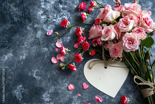 A backdrop adorned with romantic gestures and traditions, providing ample empty space for personalized text or messages.