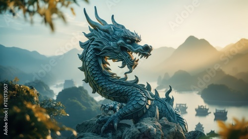 dragon sculpture photo